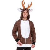 Adult Reindeer Hoodie One Size