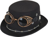 Steampunk Tophat With Goggles One Size