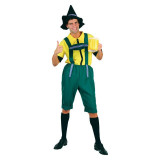 Adults Green And Yellow Beer Man Costume One Size