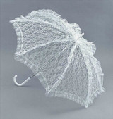 White Lace Parasol Victorian Umbrella