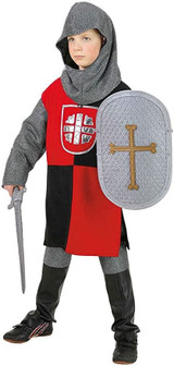 Knight red-black (tunic, legwarmers & hat)