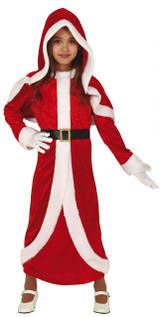 Girls Mrs Christmas Fancy Dress Costume