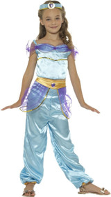 Girls Arabian Princess Costume, Blue