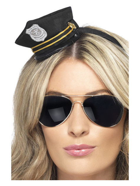 Mini Cop Hat, Black