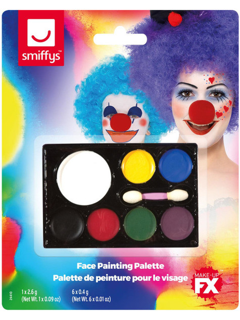 Smiffys Make-Up FX, 7 Colour Palette, Grease, Mult