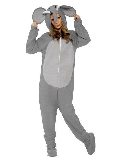 Elephant Costume, Grey, All-in-one