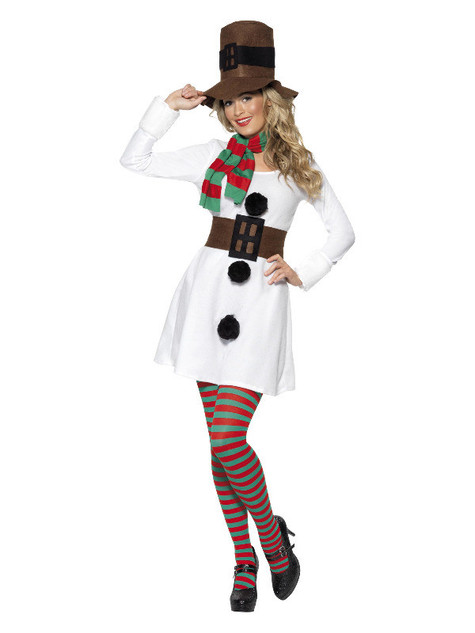 Miss Snowman Costume, White