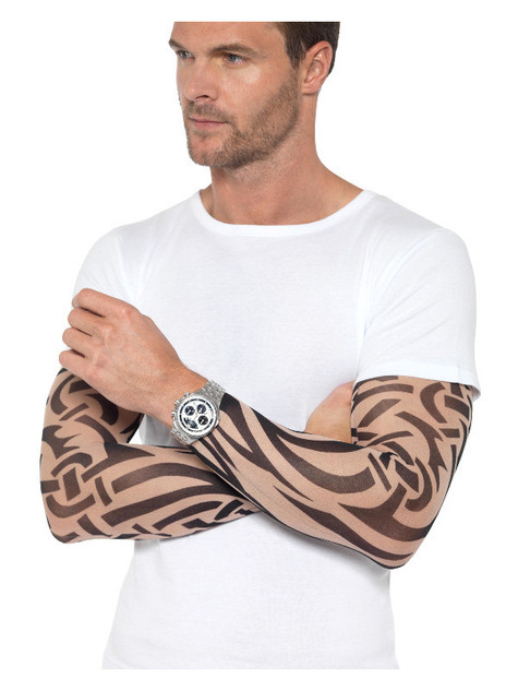 Tattoo Arm Sleeves 2Pk, Nude & Black