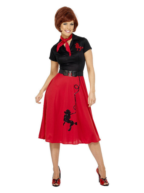 50s Style Poodle Costume, Red