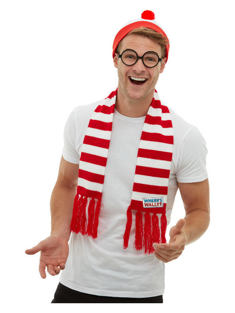Where's Wally? Kit, Red & White with Knitted Hat
