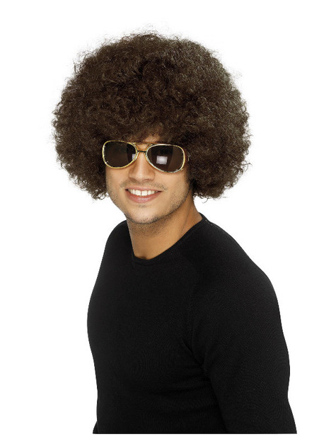 70s Funky Afro Wig, Brown