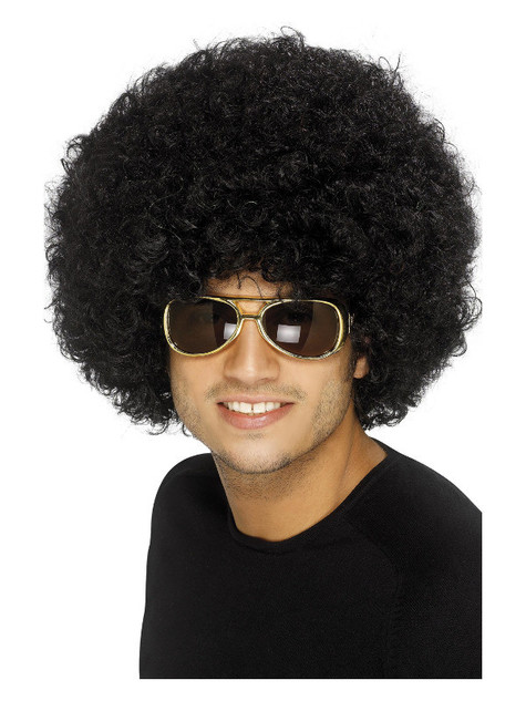 70s Funky Afro Wig, Black