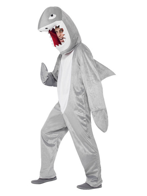 Shark Costume, Grey, Adult