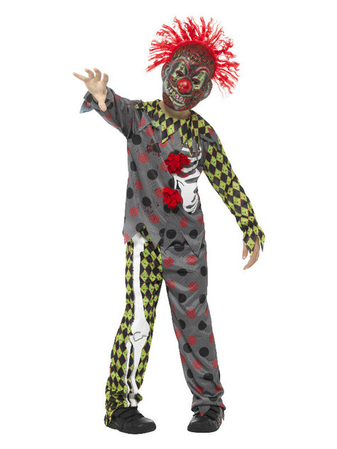 Deluxe Twisted Clown Costume, Multi-Coloured