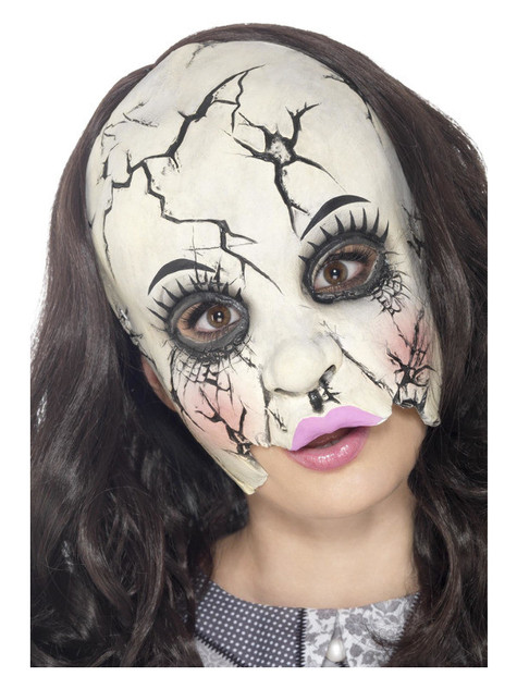 Damaged Doll Mask, Multi-Coloured
