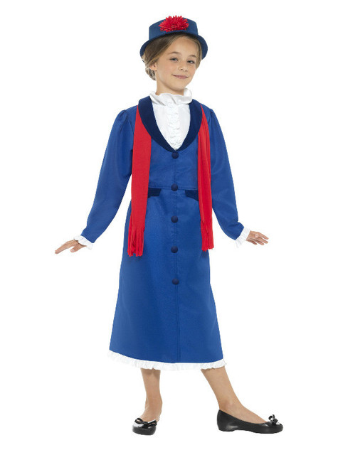 Victorian Nanny Costume, Blue, Child