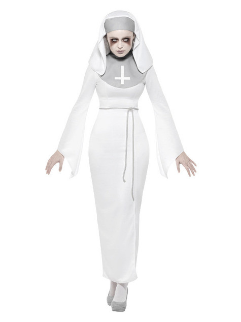 Haunted Asylum Nun Costume, White