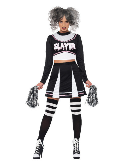 Fever Gothic Cheerleader Costume, Black