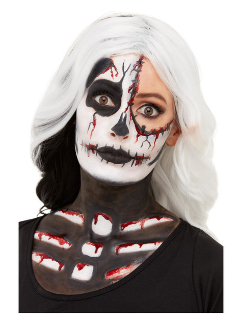 Smiffys Make-Up FX, Skeleton Kit, Aqua, Black & Wh