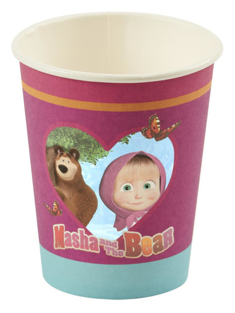 Masha and The Bear Tableware Party Cups x8