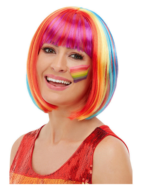 Rainbow Bob Wig, Multi-Coloured