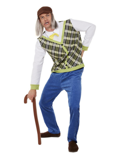 Old Man Costume, Green, Adult