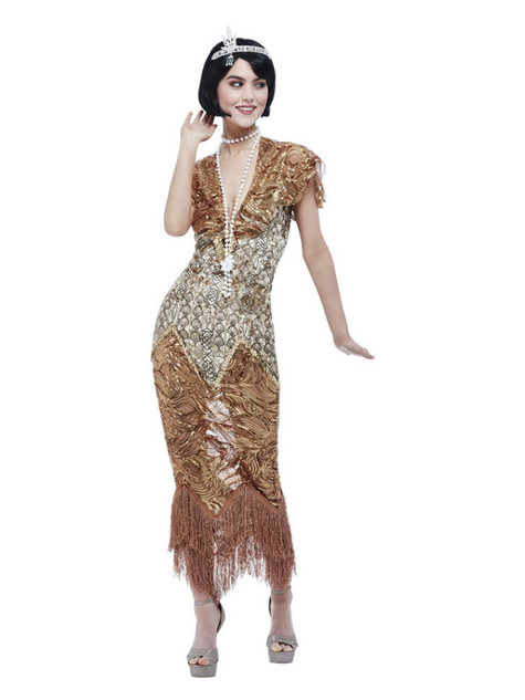 Deluxe 20s Sequin Gold Flapper Costume