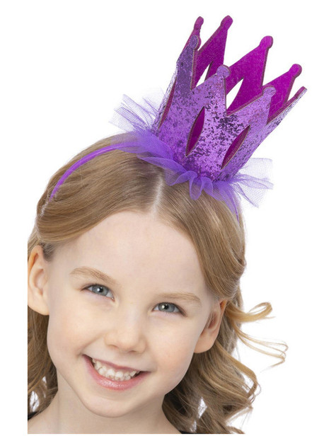 Purple Glitter Crown Headband