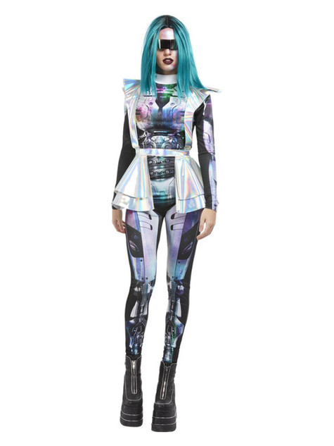 Metallic Space Alien Costume, Multi