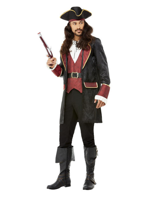 Deluxe Swashbuckler Pirate Costume, Black