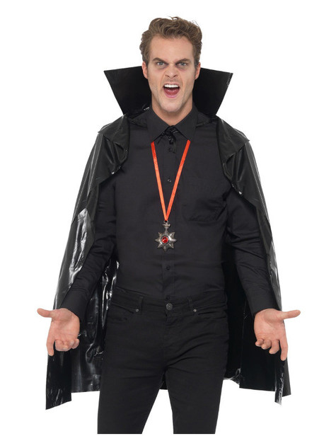 PVC Vampire Cape, Black