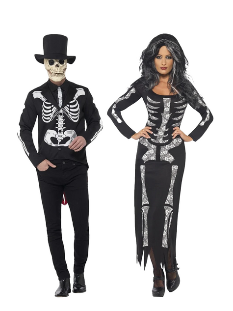 Day of the Dead Skeleton Couples Costume