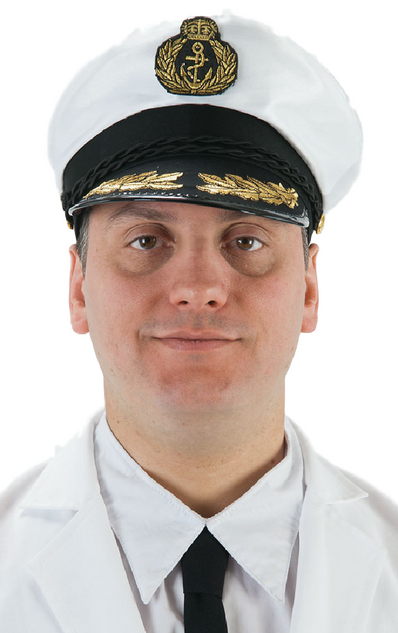 Mens Ship Captain Fancy Dress Hat
