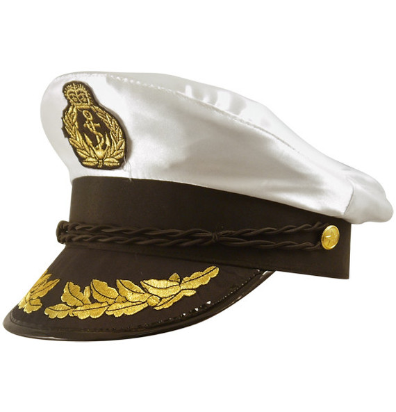 Adult Satin Captain Fancy Dress Hat