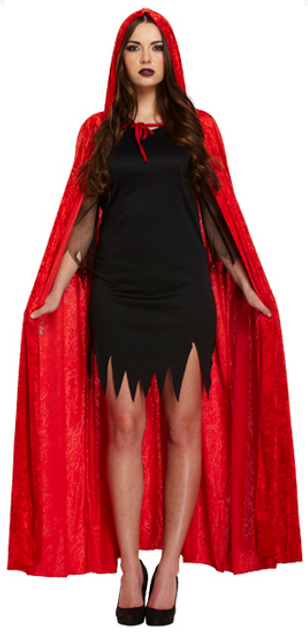 Adult Red Velvet Long Cape