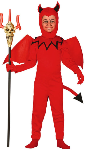 Child's  Red Devil Fancy Dress Costume