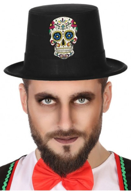 Adults Sugar Skull Fancy Dress Hat