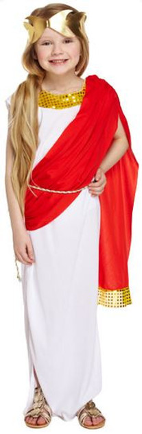 Girls Roman Goddess Fancy Dress Costume