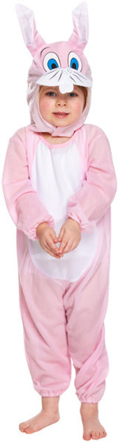 Girls Pink Rabbit Fancy Dress Costume