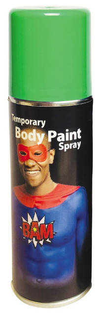 Adults Green Body Spray Fancy Dress Make Up