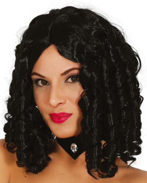 Ladies Black Saloon Girl Wig