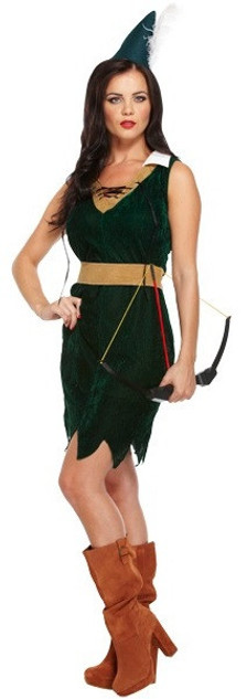 Ladies Robin Hood Fancy Dress Costume