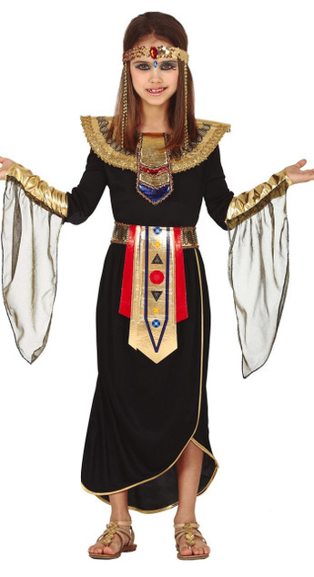 Girls Dark Egyptian Fancy Dress Costume