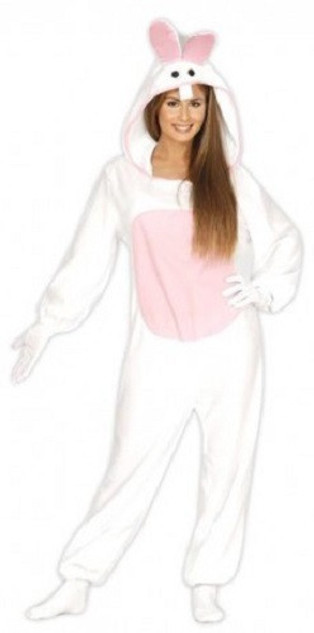 Adult White Rabbit Fancy Dress Costume 1