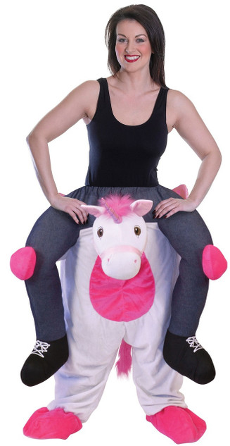 Ladies Ride On Unicorn Fancy Dress Costume