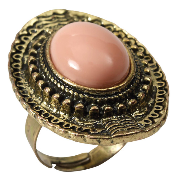 Ladies Pink Stone Ring Accessory