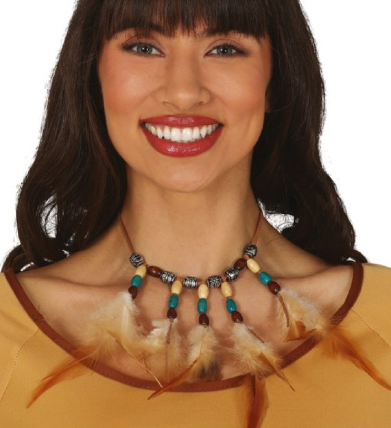 Ladies Native Indian Feathered Choker
