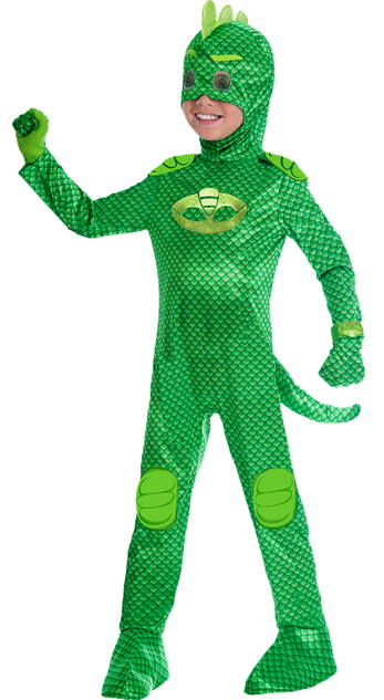 Childs Official PJ Masks Gekko Fancy Dress Costume