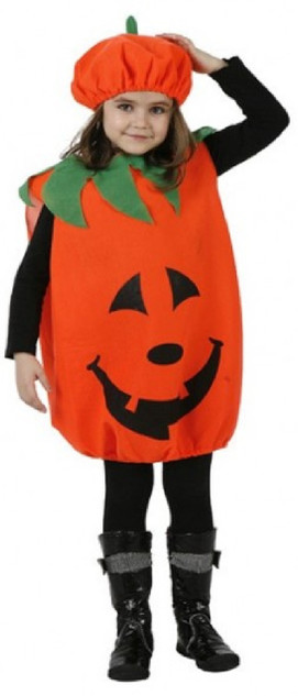 Child's Orange Pumpkin Fancy Dress Costume