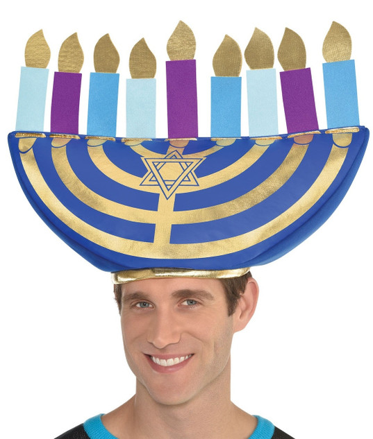 Adults Hanukkah Menorah Fancy Dress Hat